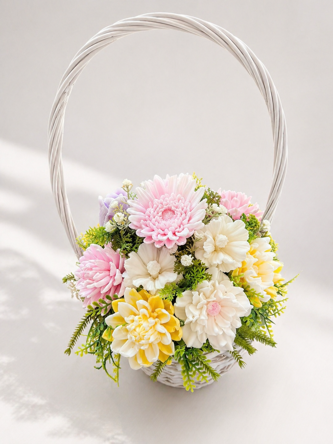 Aranjament floral din săpun