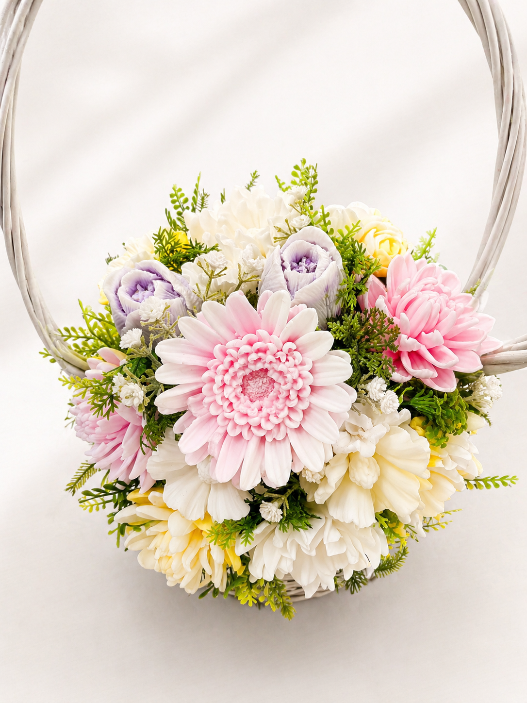 Aranjament floral din săpun